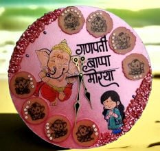 Handcrafted Ganesha Resin Art Wall Clock